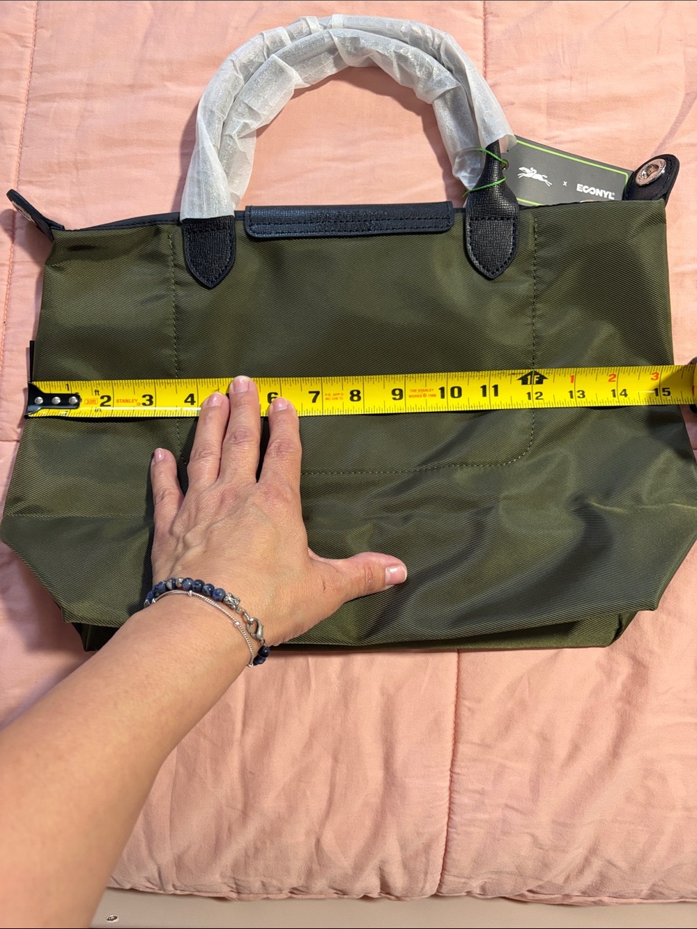 Longchamp Olive Green Nylon Tote Crossbody - Picture 13 of 13